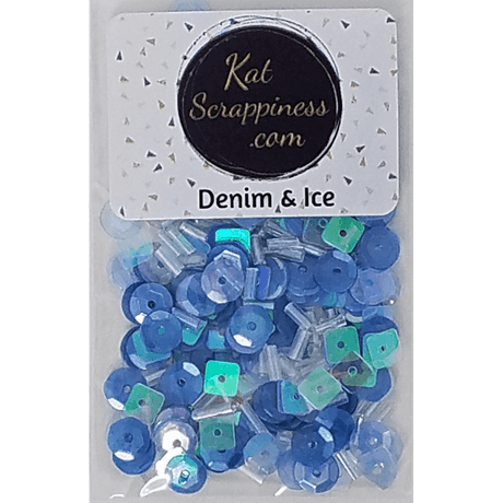 Denim & Ice Sequin Mix - Kat Scrappiness