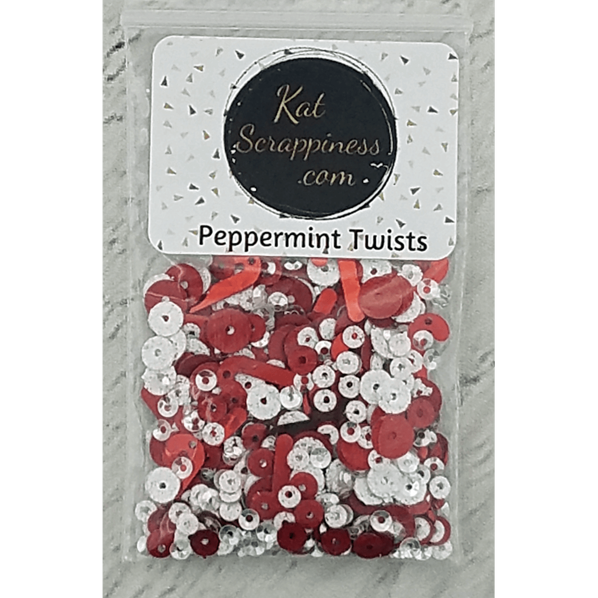 Peppermint Twists Sequin Mix - Christmas Sequin Mix - Kat Scrappiness