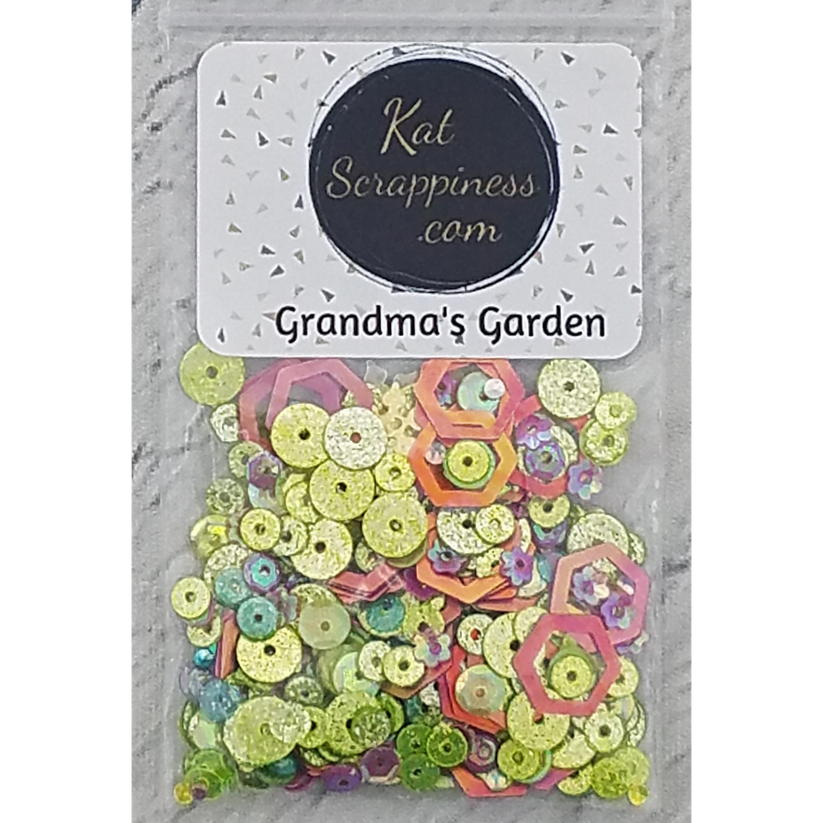Grandma&#39;s Garden Sequin Mix - Kat Scrappiness