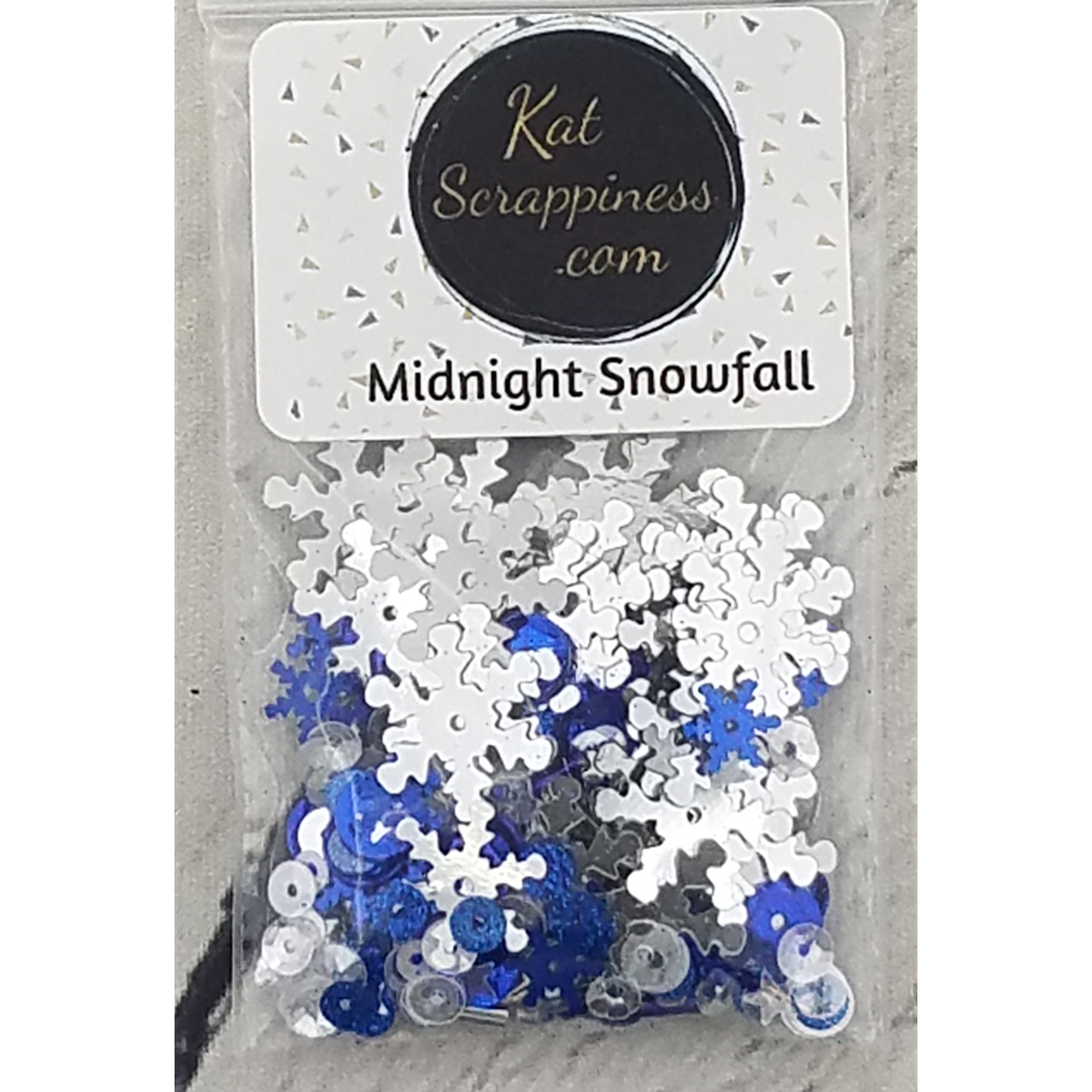 Midnight Snowfall Sequin Mix - Kat Scrappiness