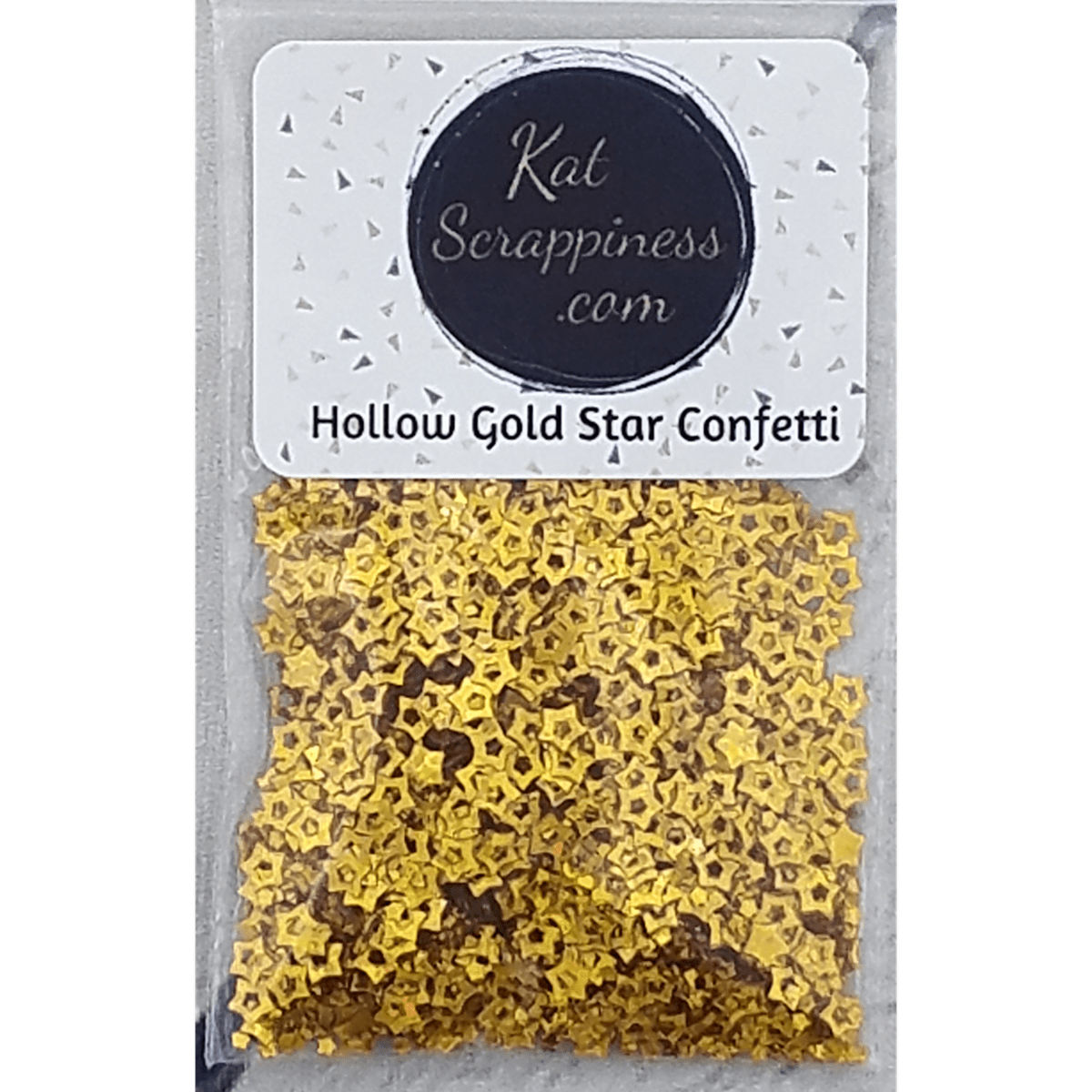 Hollow Gold Star Confetti Mix - Kat Scrappiness