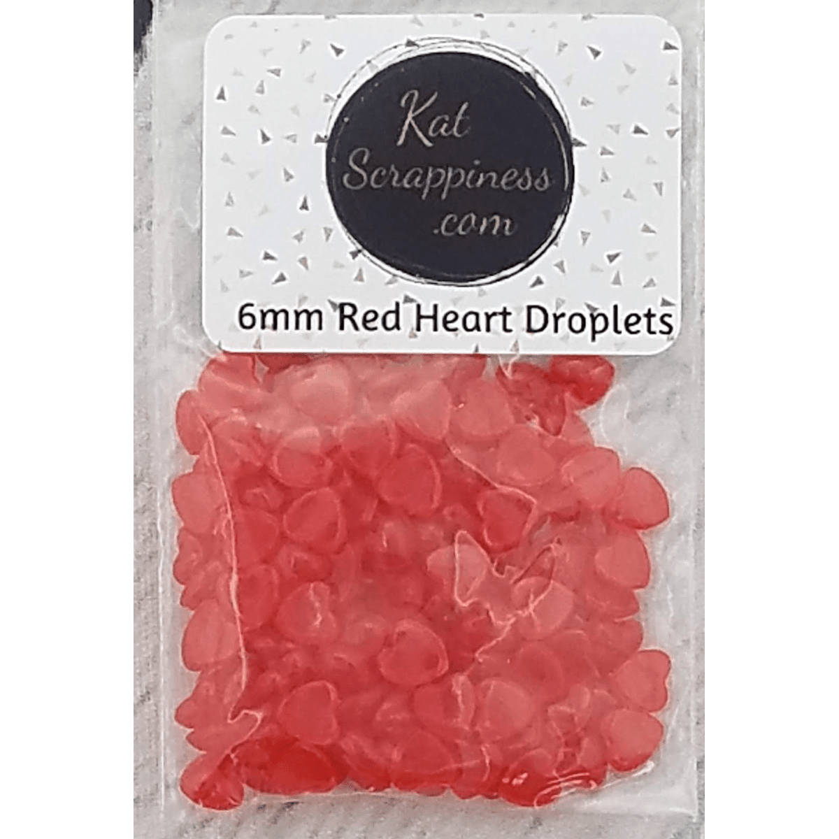 6mm Red Heart Droplets - Kat Scrappiness