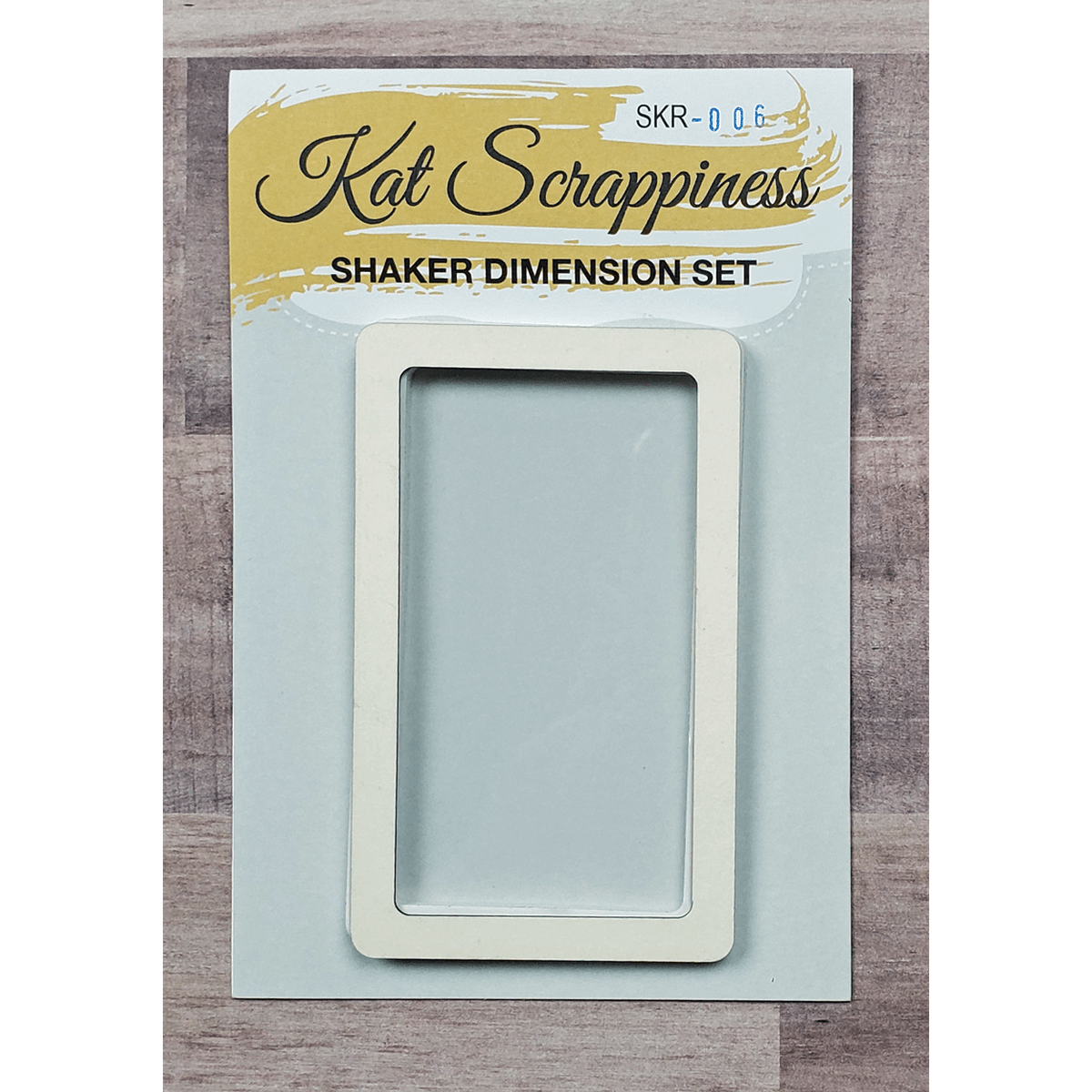 Small Rectangle Shaker Card Kit by Kat Scrappiness - 006 - Kat Scrappiness