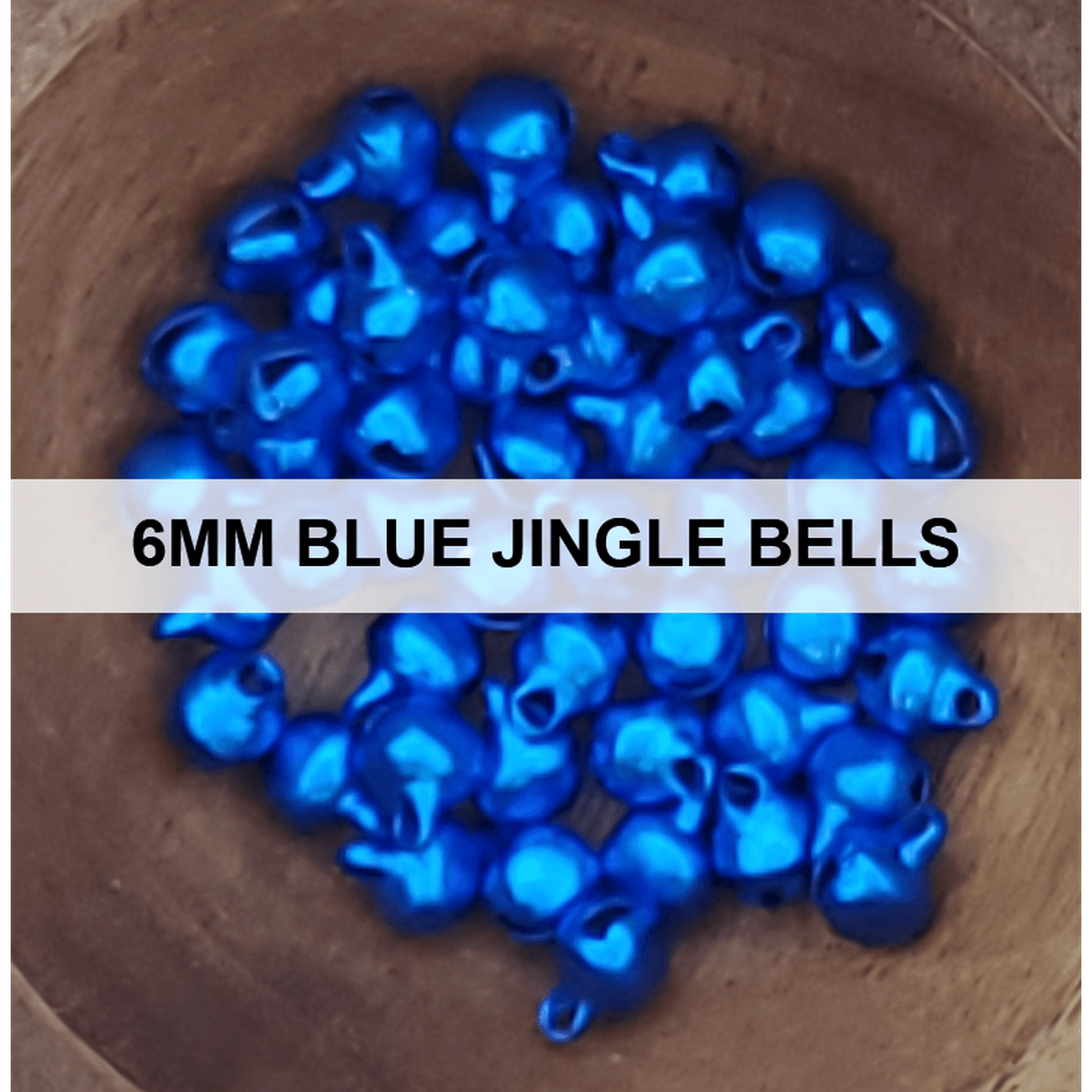 6mm Blue Jingle Bells - Kat Scrappiness
