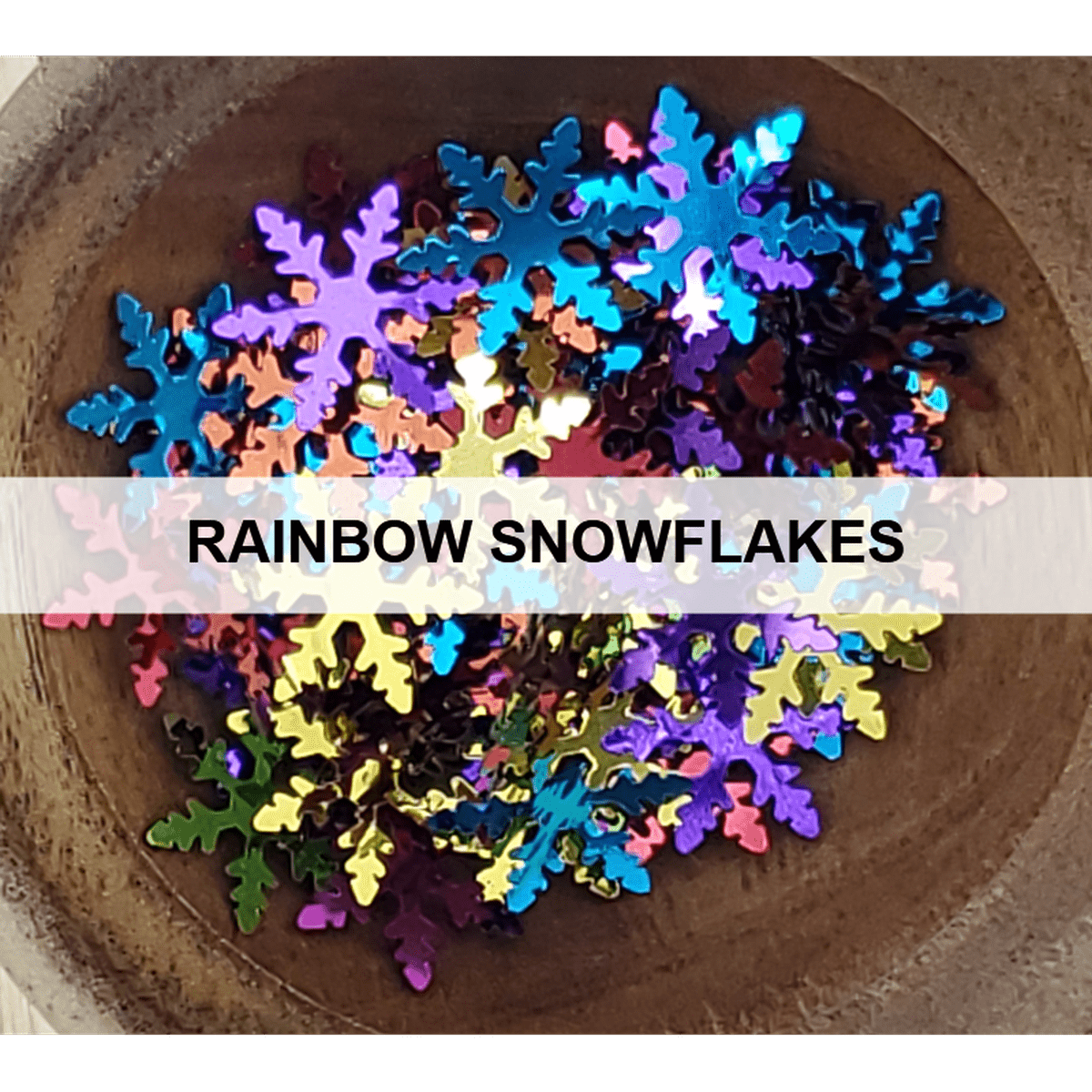 Rainbow Snowflakes Sequins - Kat Scrappiness
