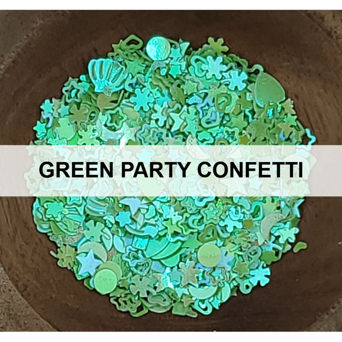 Green Party Confetti - Sequins - Kat Scrappiness