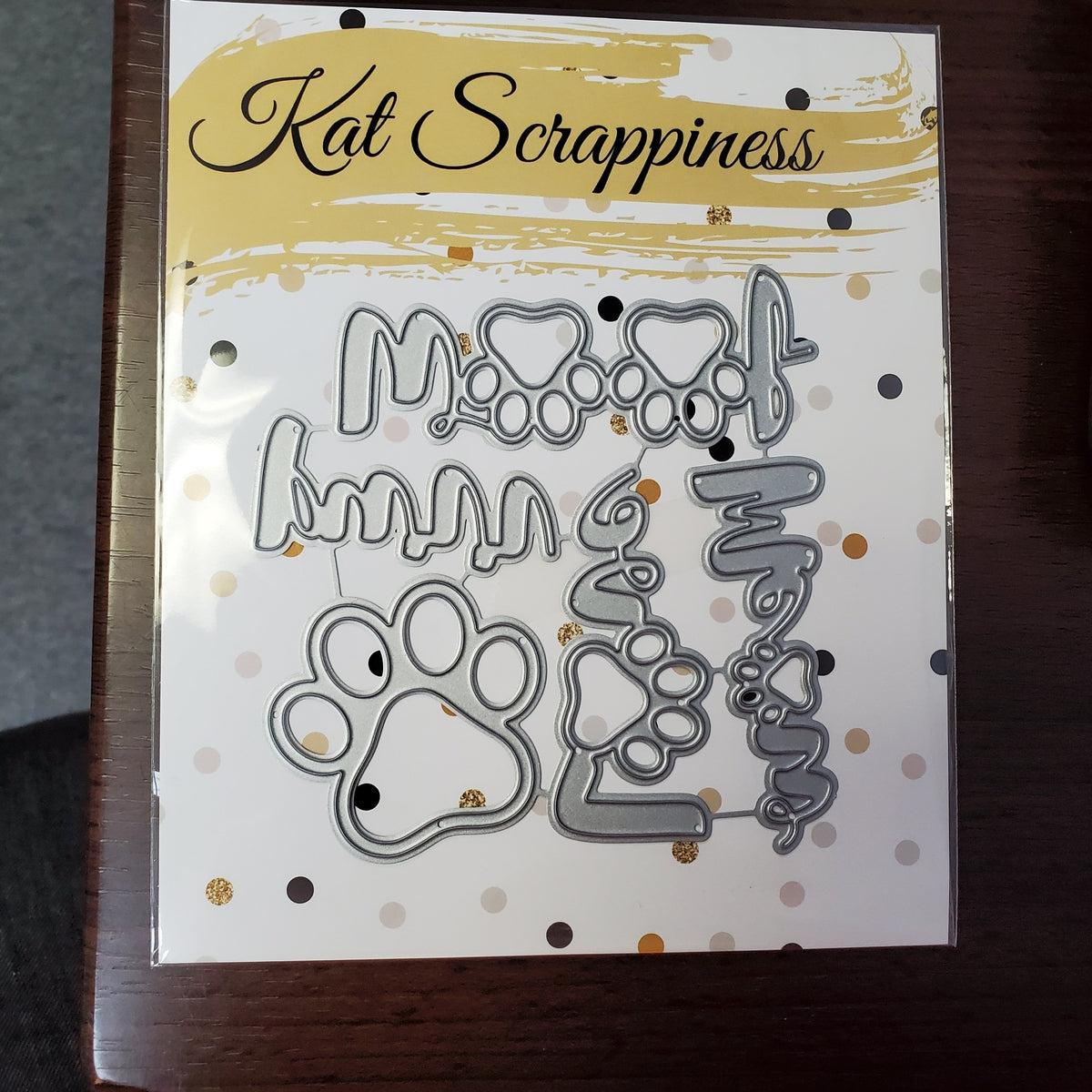 Pet Sentiments Brush Script Word &amp; Sentiment Die Set by Kat Scrappiness - Kat Scrappiness