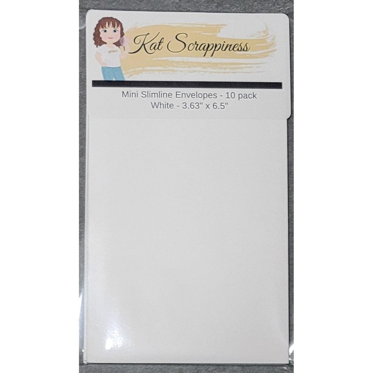 Mini Slimline Envelopes - White 10 pack