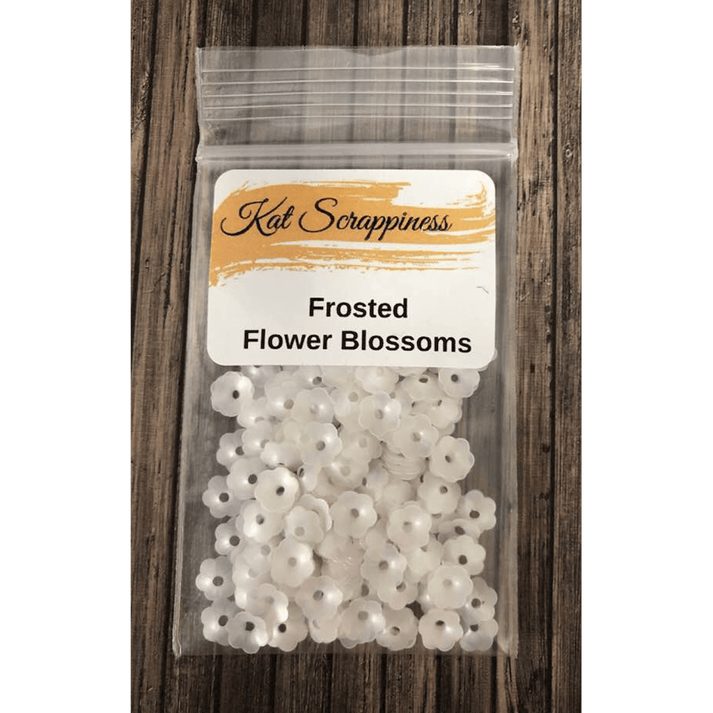 Frosted Flower Blossom Sequins by Kat Scrappiness - Kat Scrappiness