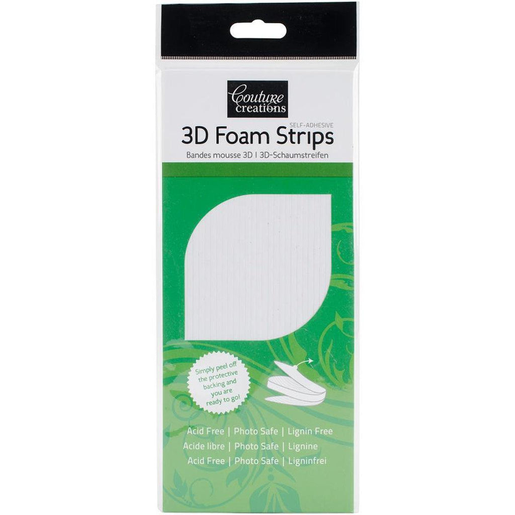 3D Foam Strips WHITE by Couture Creations - Shaker Card Adhesive Strips - Kat Scrappiness