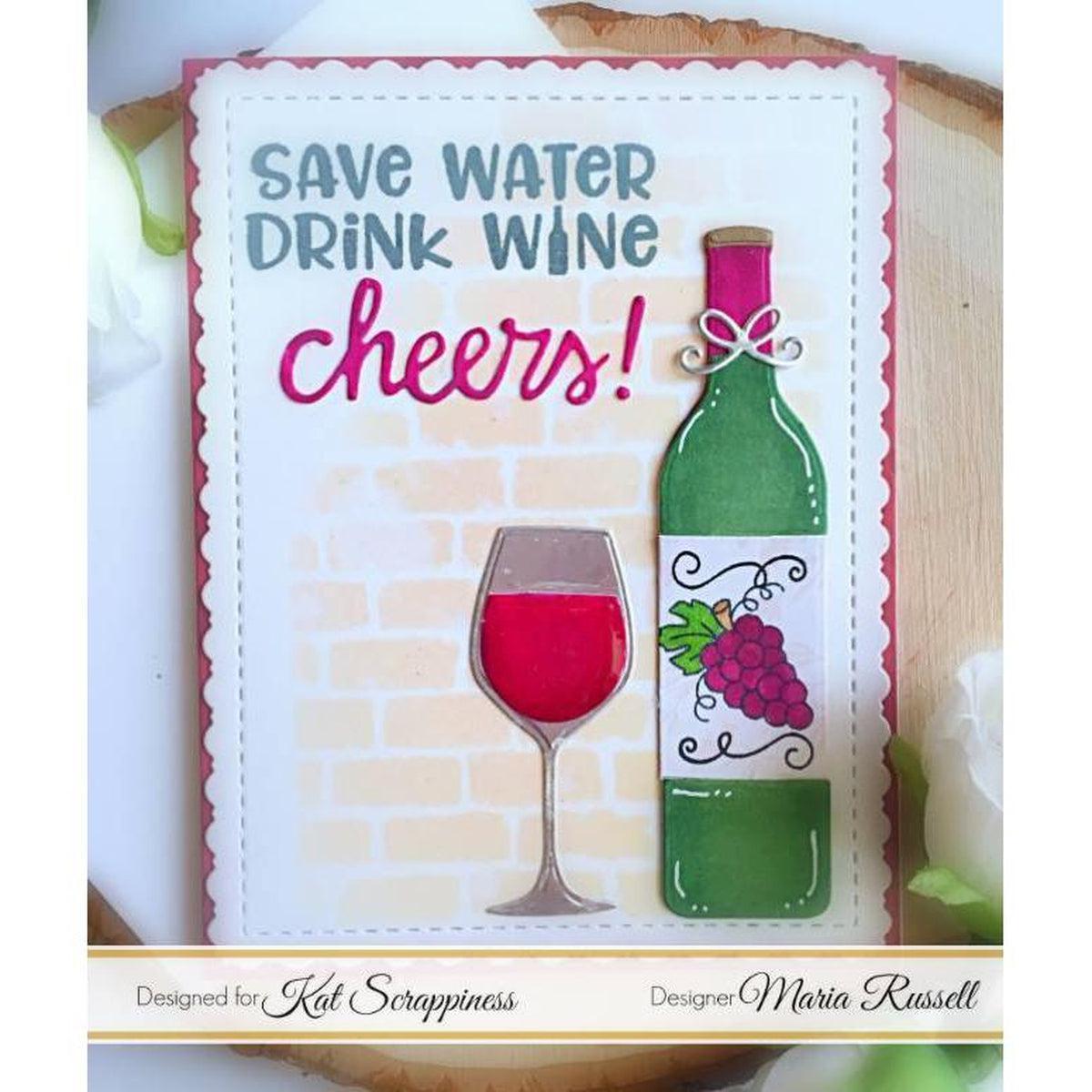 &quot;Wine Not&quot; Custom Craft Dies by Kat Scrappiness - Kat Scrappiness
