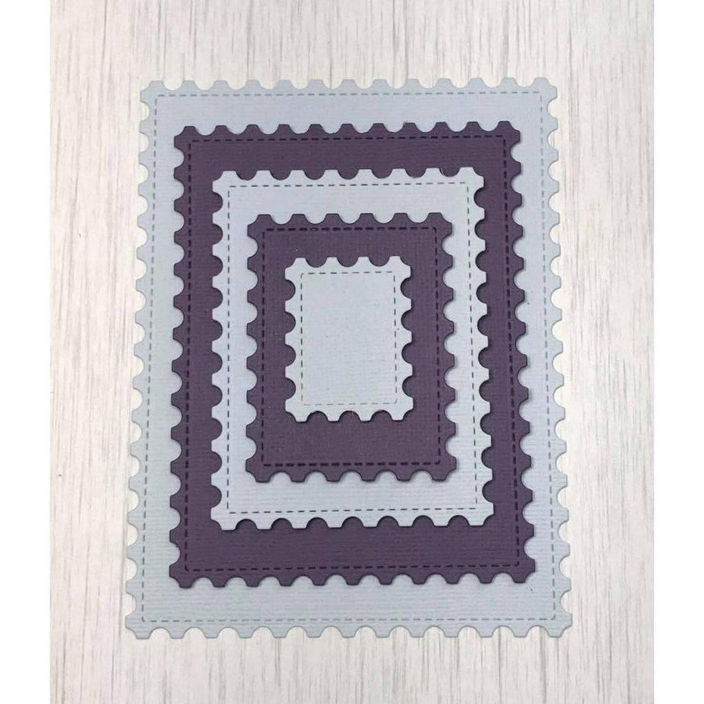 Stitched Postage Stamp Edge Rectangle Dies by Kat Scrappiness - Kat Scrappiness