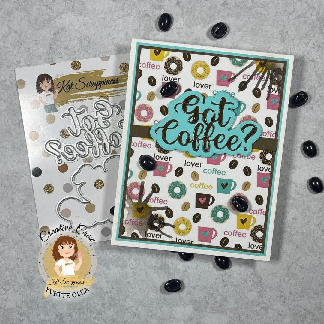 Coffee Splatter 6x6 Stencil