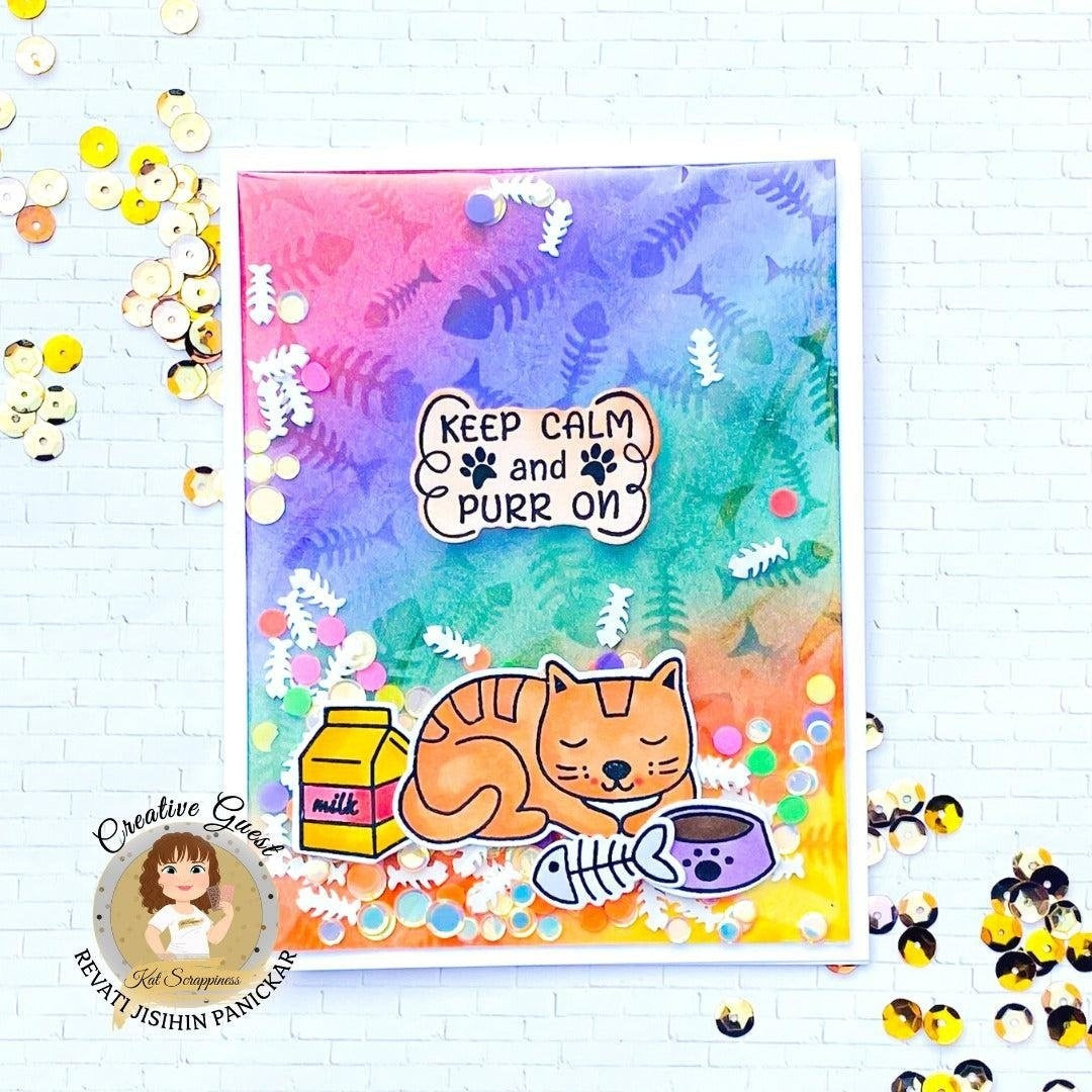 Fish Bones 6x6 Stencil