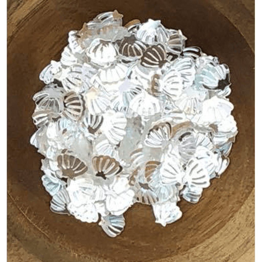 Mini Clear Seashell Sequins by Kat Scrappiness - Kat Scrappiness