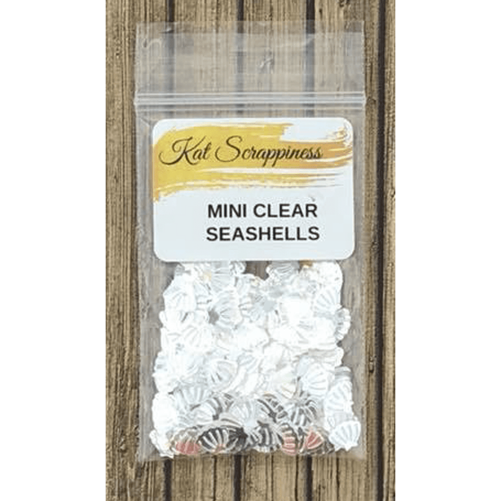 Mini Clear Seashell Sequins by Kat Scrappiness - Kat Scrappiness