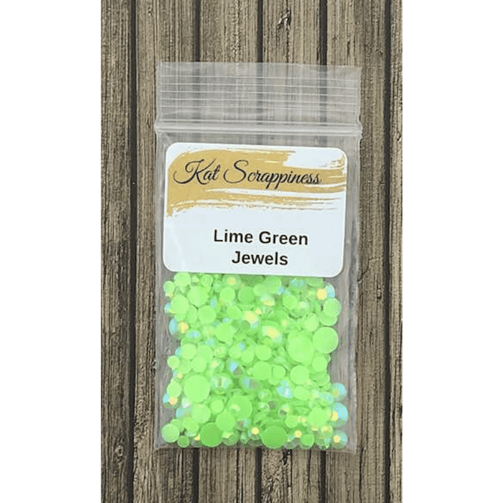 Lime Green Jewels - Kat Scrappiness