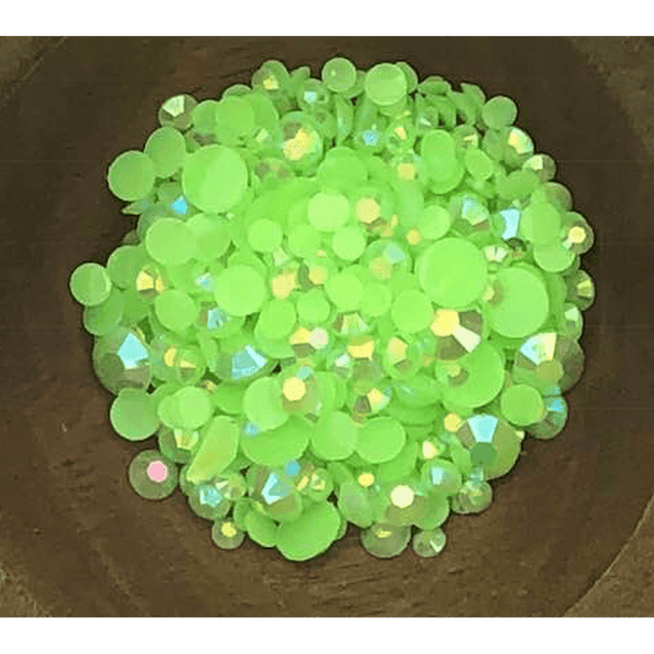 Lime Green Jewel Mix Kat Scrappiness