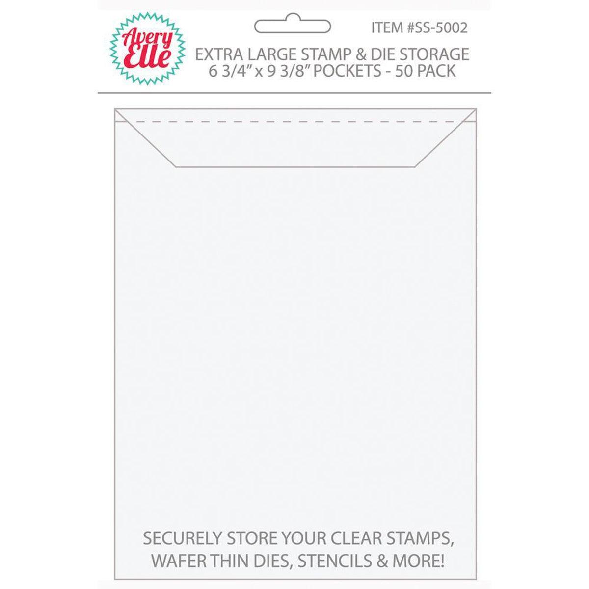 Avery Elle Stamp &amp; Die Storage Pockets 50/Pkg - Extra Large 6.75&quot;X9.25&quot; - Kat Scrappiness