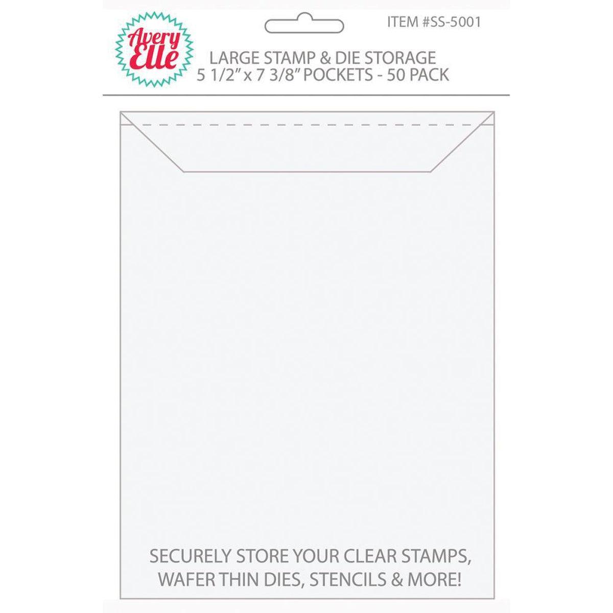 Avery Elle Stamp &amp; Die Storage Pockets 50/Pkg - Large 5.5&quot;X7.25 - Kat Scrappiness