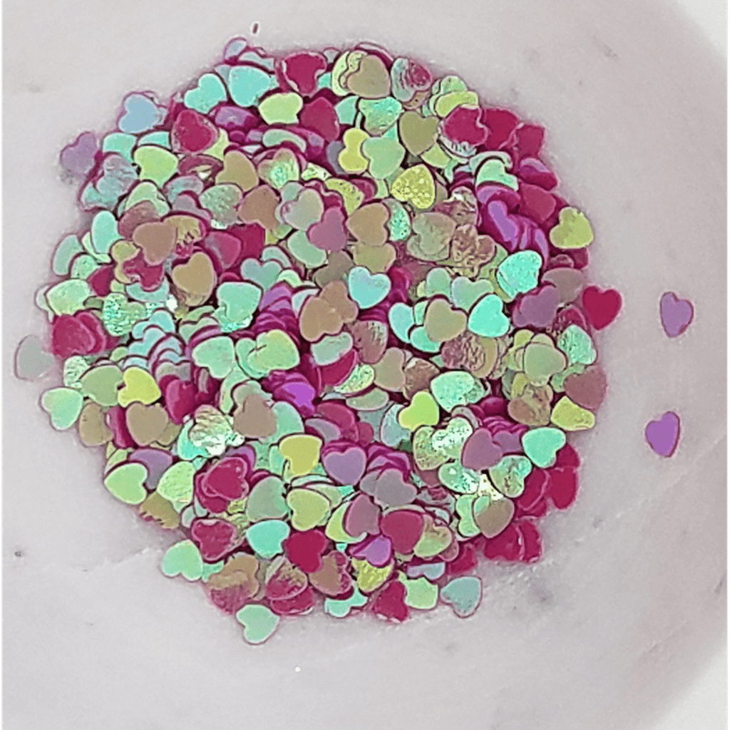 4mm Magenta (AB) Solid Heart Sequins - Kat Scrappiness