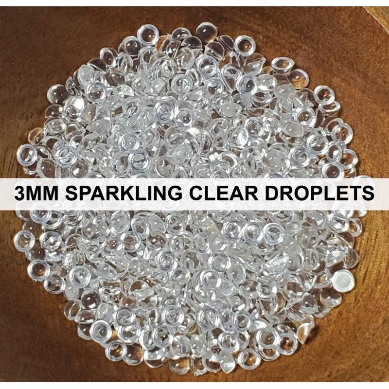 3mm Sparkling Clear Droplets Extra Small