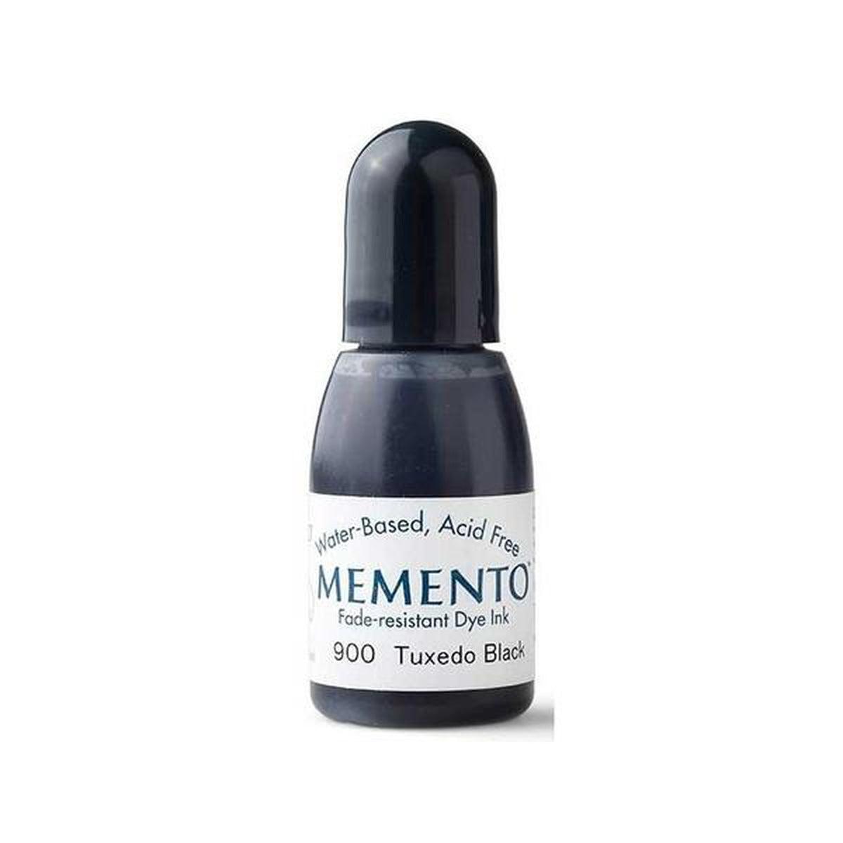 Tuxedo Black Memento Dye Ink Refill .5oz - Kat Scrappiness