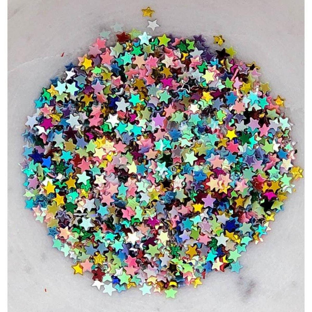 3mm Rainbow Star Sequins/Confetti - Kat Scrappiness