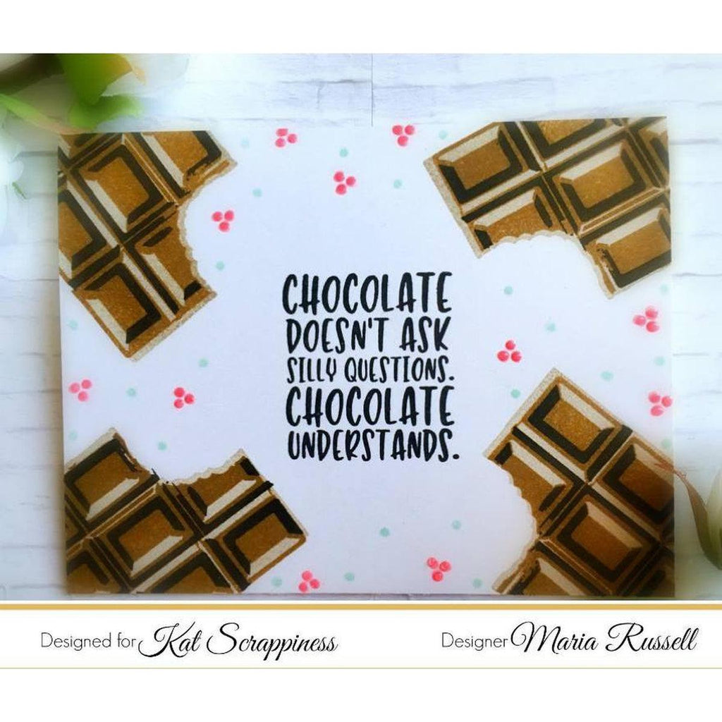 Layered Chocolate Bar 6"X8" Stamp Set by Kat Scrappiness - Kat Scrappiness