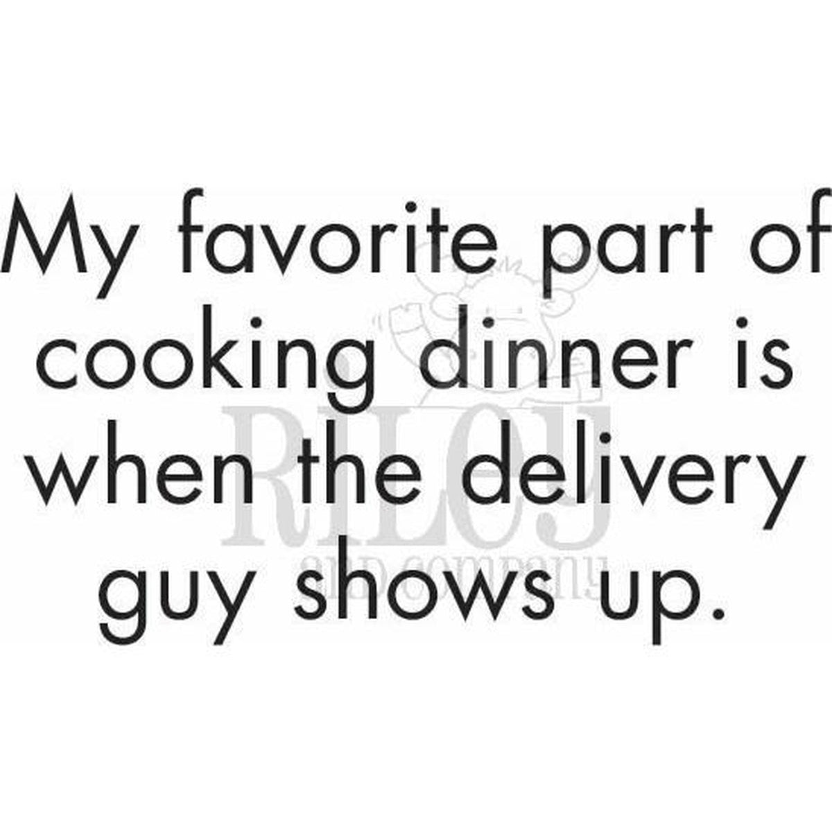 Dinner Delivery Cling Stamp by Riley & Co - Kat Scrappiness