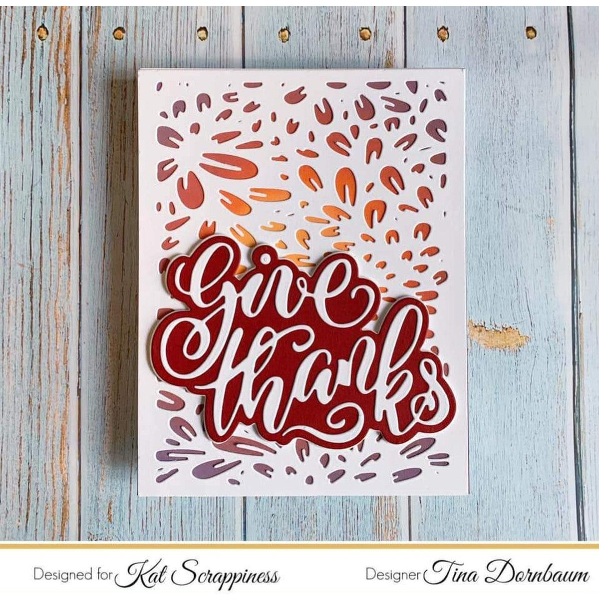 Give Thanks Word Die With Shadow by Kat Scrappiness - Kat Scrappiness