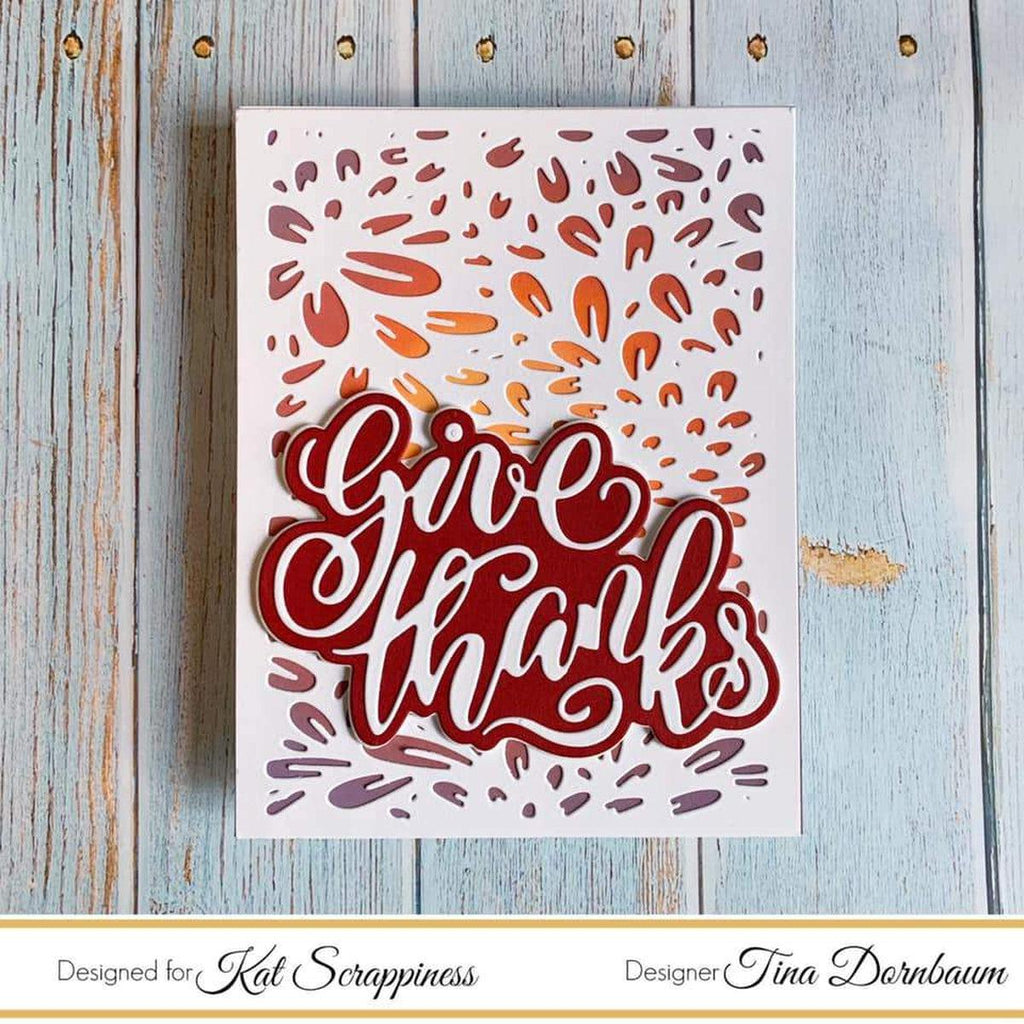 Give Thanks Word Die With Shadow by Kat Scrappiness - Kat Scrappiness