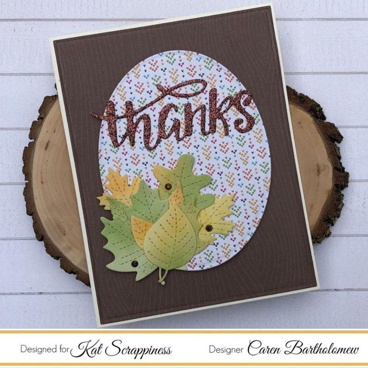 Give Thanks Wreath Die by Kat Scrappiness - Kat Scrappiness