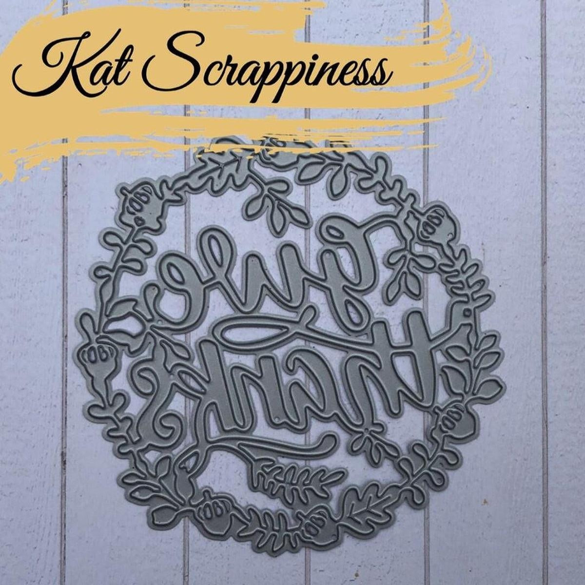 Give Thanks Wreath Die by Kat Scrappiness - Kat Scrappiness