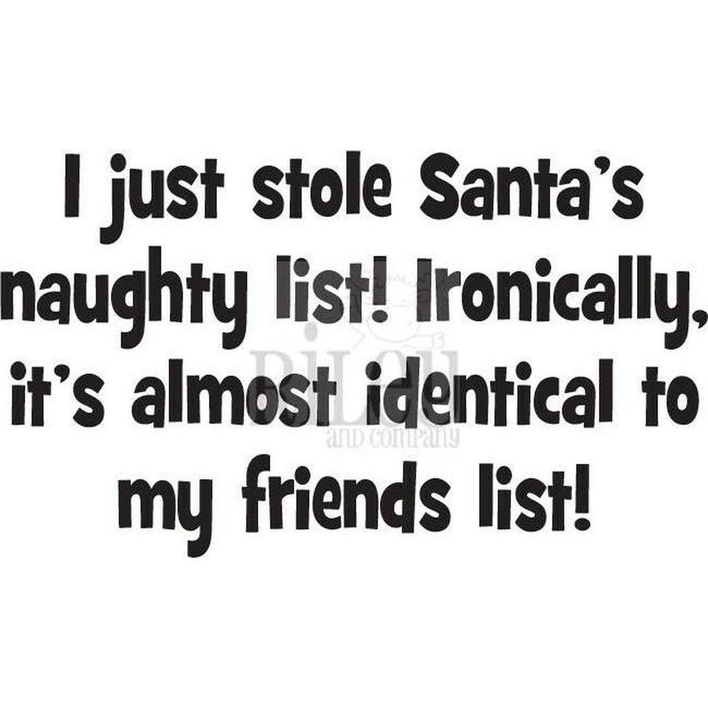 Santa's Naughty List Stamp by Riley & Co