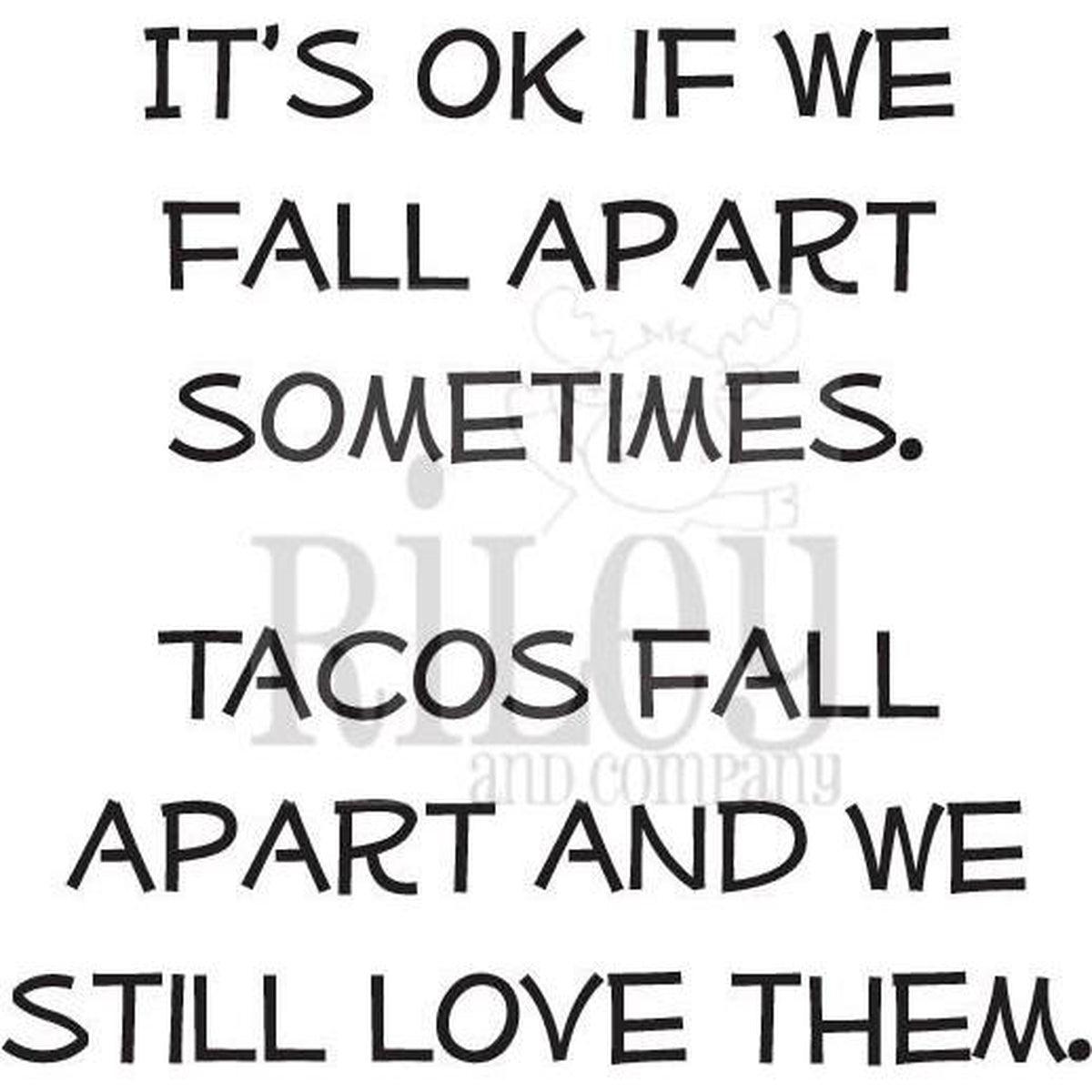 Tacos Fall Apart Cling Stamp by Riley &amp; Co - Kat Scrappiness