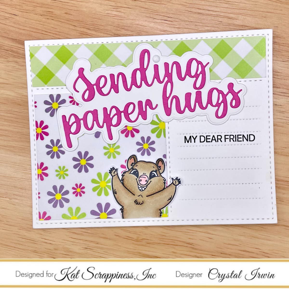 Sending Paper Hugs Word Dies With Shadow