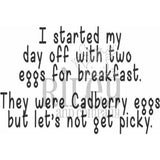 Two Eggs for Breakfast Cling Stamp by Riley & Co