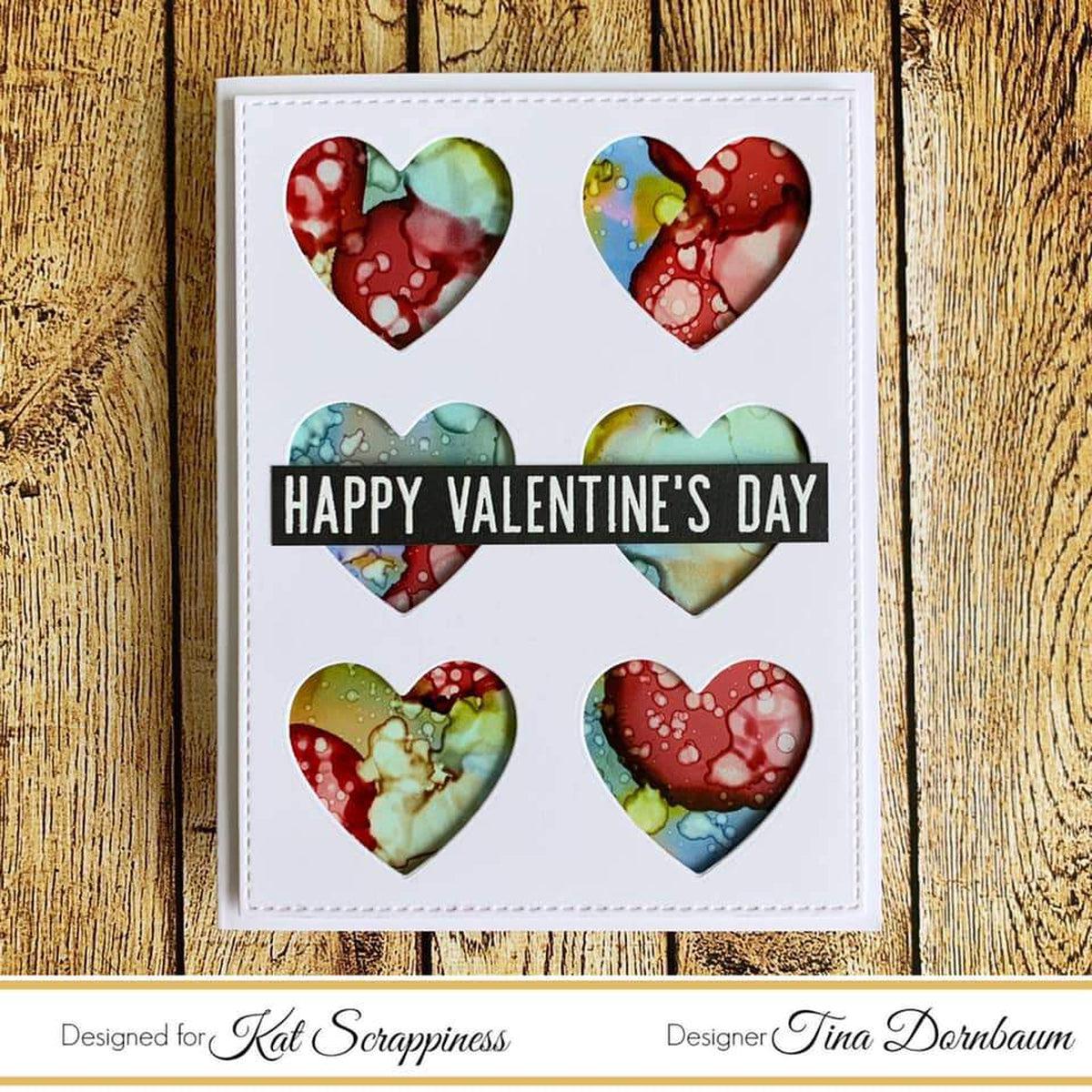 &quot;Say It With Hearts&quot; 4&quot; x 4&quot; Stamp &amp; Die Bundle by Kat Scrappiness - Kat Scrappiness