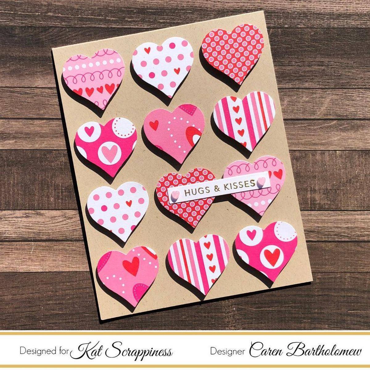 &quot;Say It With Hearts&quot; Coordinating Heart Die by Kat Scrappiness - Kat Scrappiness