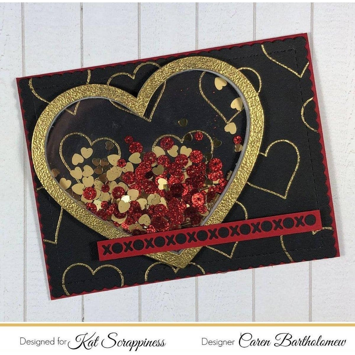 6mm Matte Gold Solid Heart Sequins - Kat Scrappiness