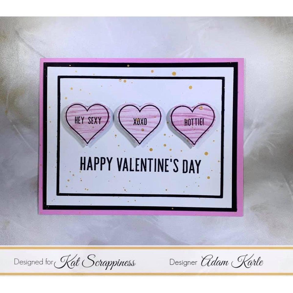 &quot;Say It With Hearts&quot; 4&quot; x 4&quot; Stamp &amp; Die Bundle by Kat Scrappiness - Kat Scrappiness
