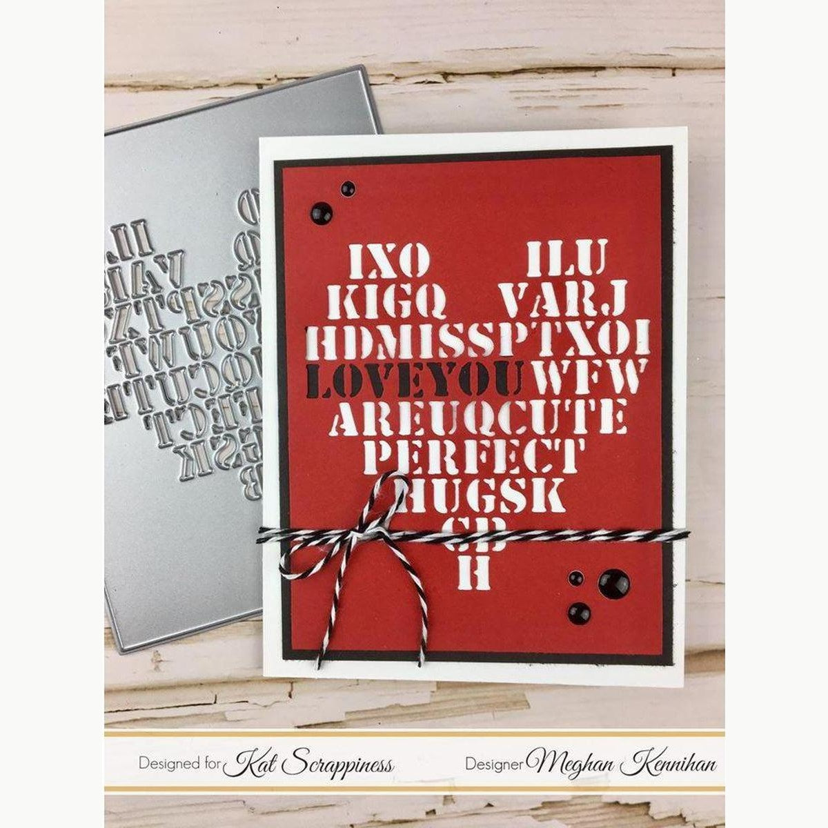 Valentine Word Search Die by Kat Scrappiness - Kat Scrappiness