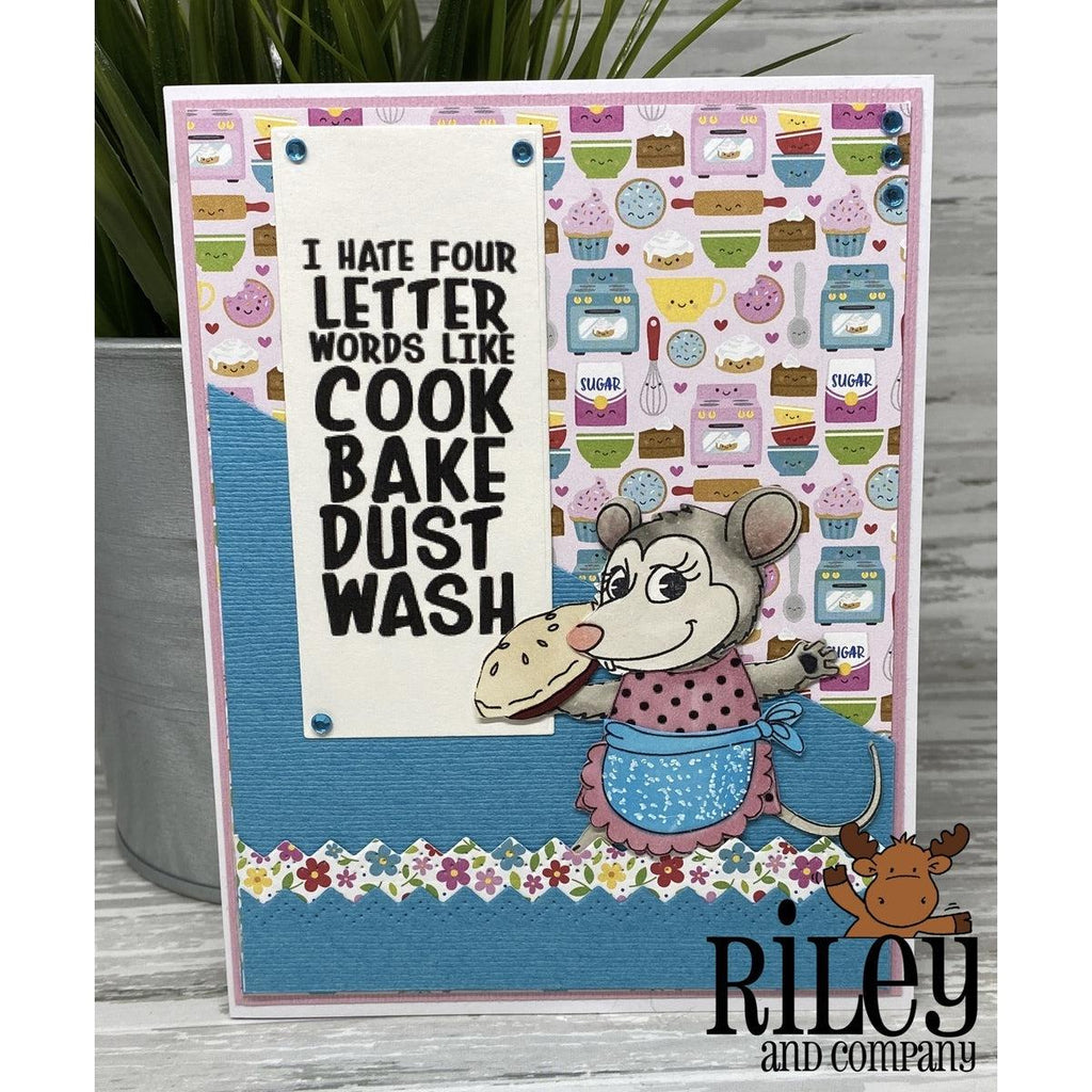 Four Letter Words Cling Stamp by Riley & Co