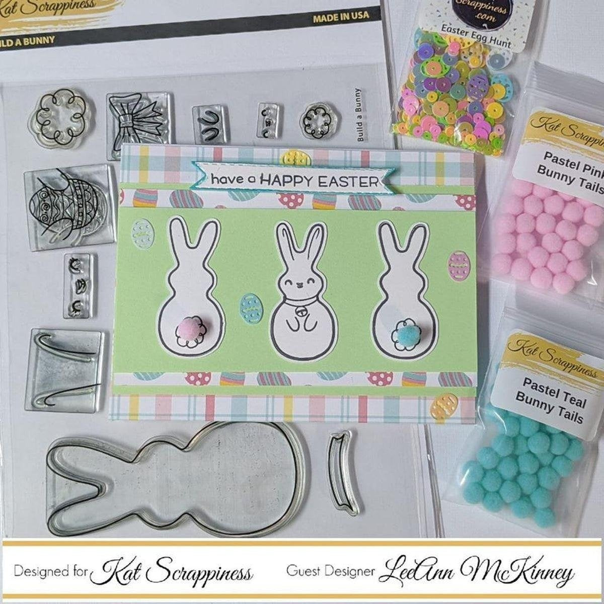 Pastel Pink Bunny Tails - Kat Scrappiness