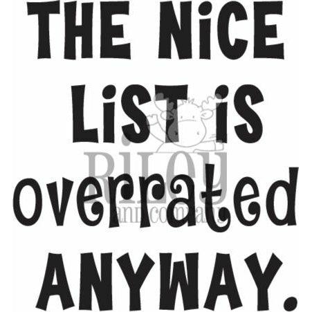 The Nice List is Overrated Cling Stamp by Riley & Co.