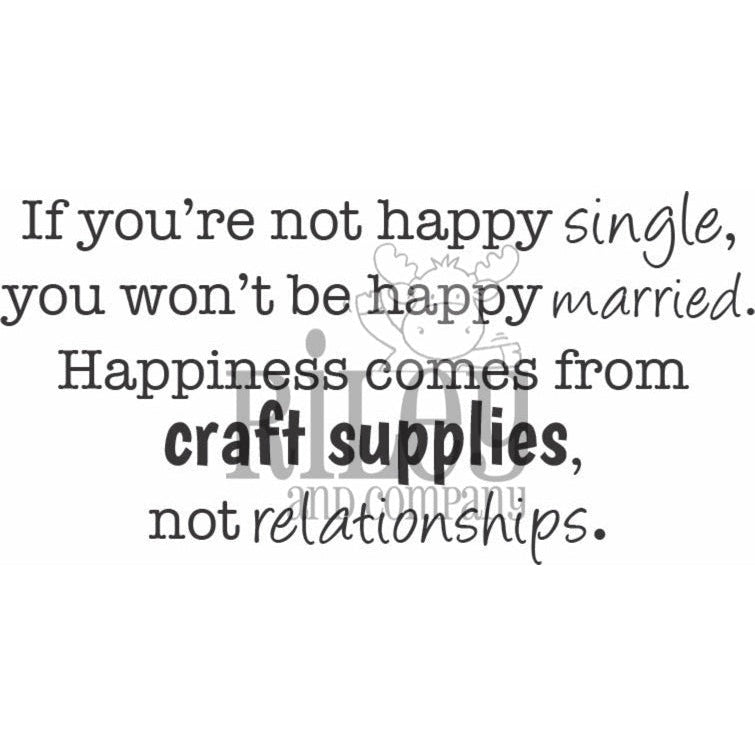 Happiness comes from Craft Supplies Cling Stamp by Riley & Co