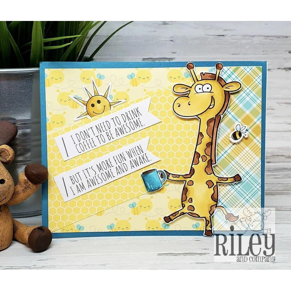 Awesome and Awake Cling Stamp by Riley & Co