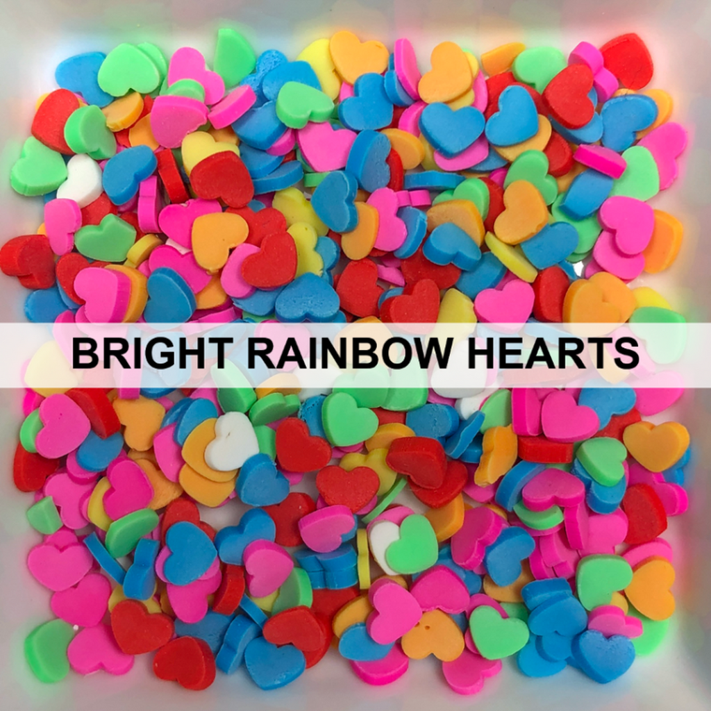 Bright Rainbow Hearts Sprinkles