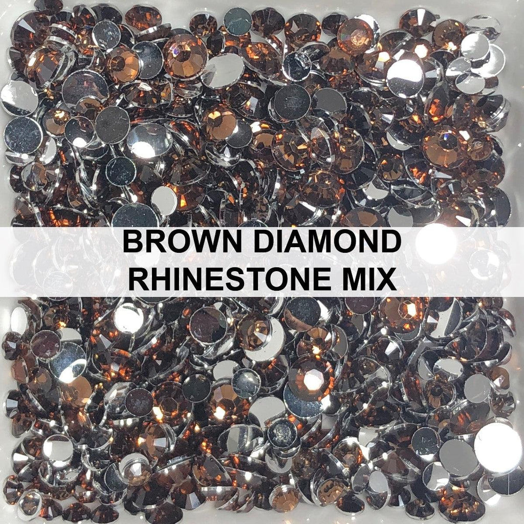 Brown Diamond Rhinestone Mix